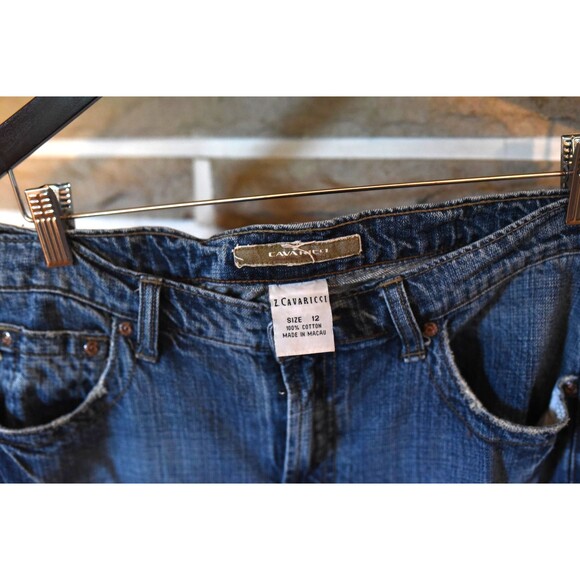 Vintage Z. Cavaricci Distressed Embroidered Copper Sequence Jeans Y2K floral 12 - Picture 3 of 10